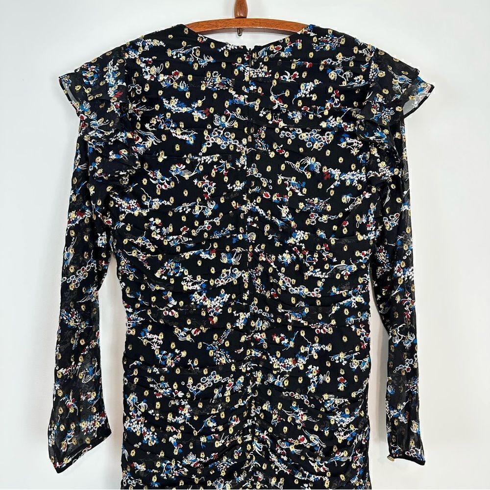 Veronica Beard Parc Printed Silk Blend Dress Size 8 - Picture 10 of 11